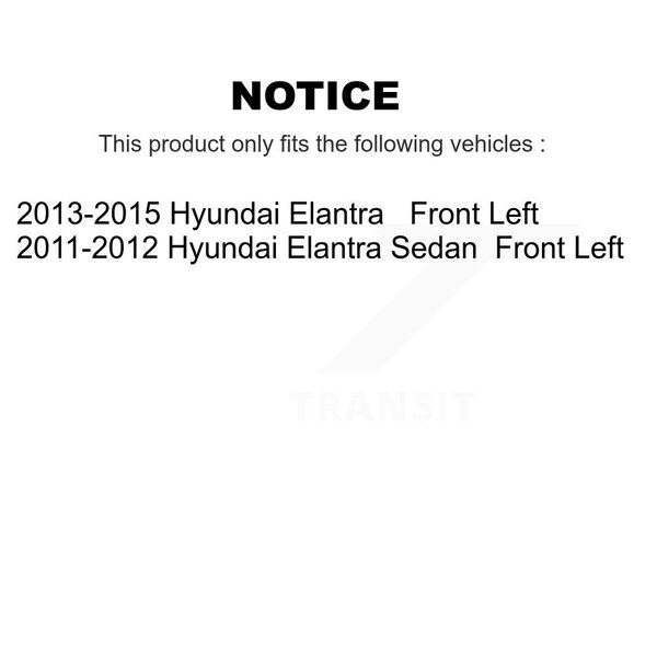 Front Left Suspension Strut And Mount Kit For Hyundai Elantra